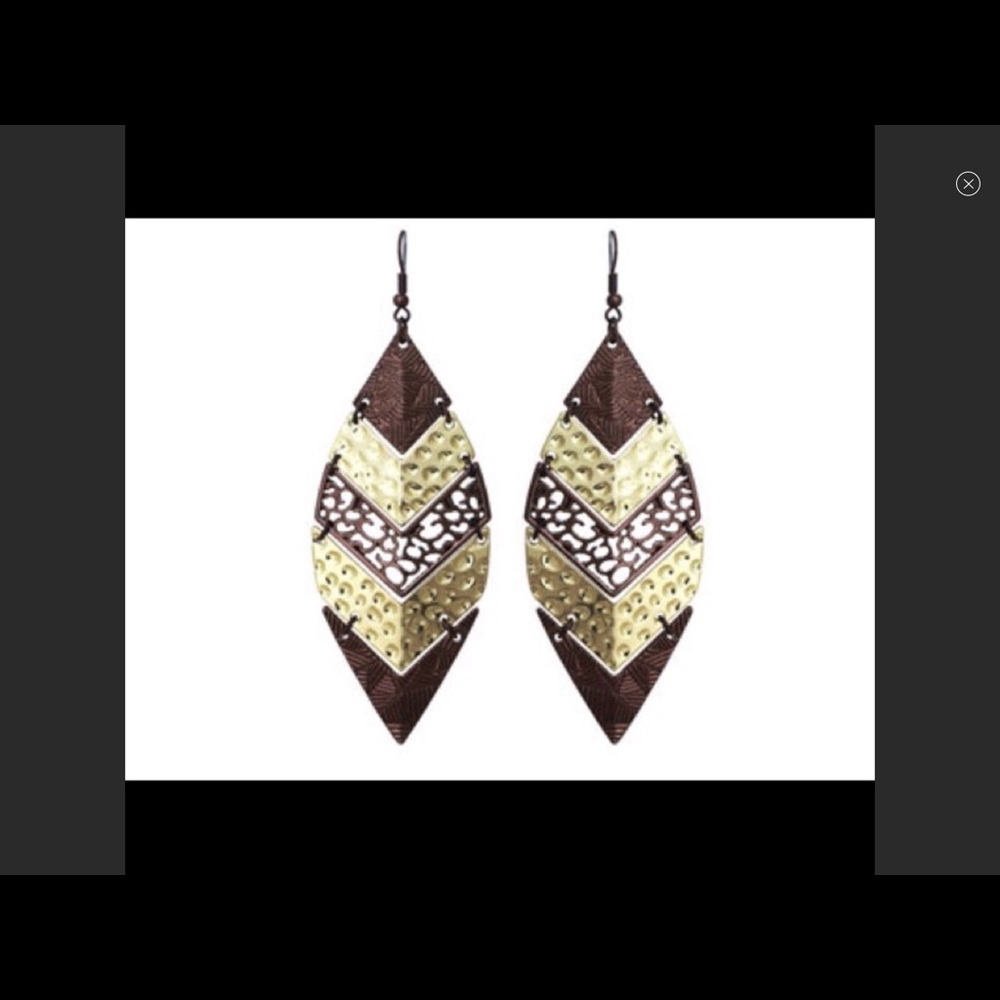 Chocolate/Gold Designer Earrings.